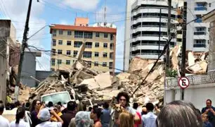 Brasil: colapsa un edificio residencial de siete pisos