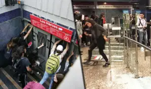 Chile: se registra caos en estaciones del metro de Santiago