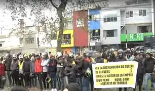 Miraflores: repartidores protestas por recorte en sus pagos