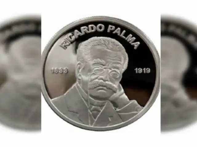 BCR pone en circulación moneda alusiva a centenario del fallecimiento de Ricardo Palma