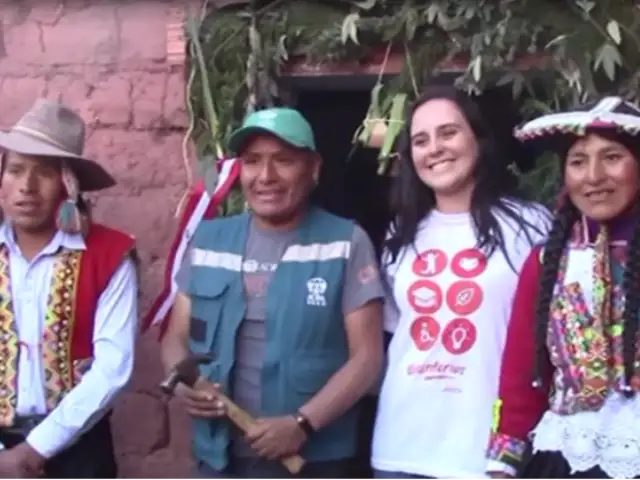 En las alturas del Cuzco, construyen 50 casas abrigadoras gracias a BCP, ADRA y Panamericana TV