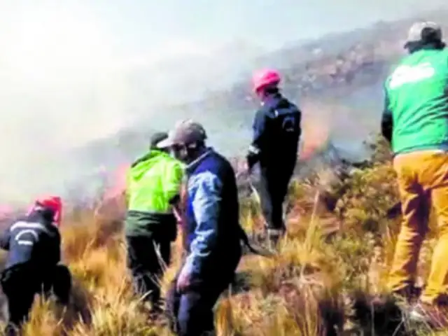 Cusco: incendio forestal consume pastizales en Mollepata