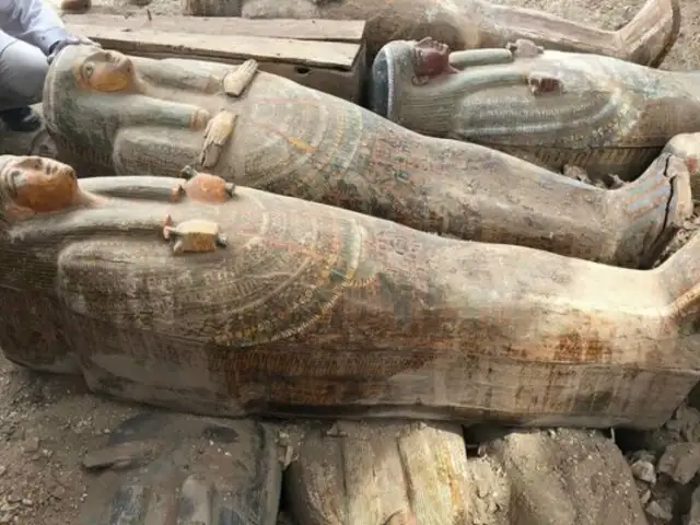 Egipto: el sorprendente hallazgo de 20 sarcófagos en perfecto estado