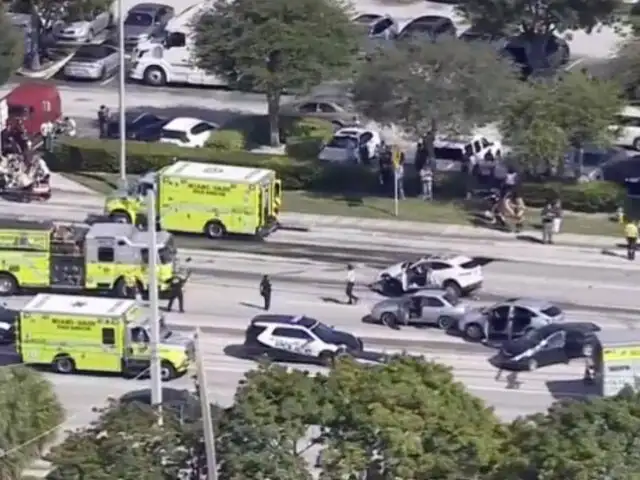 EEUU: nueve heridos dejó choque masivo en Miami