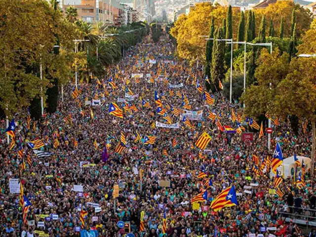 No cesan las multitudinarias protestas independentistas en España