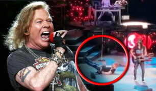 Guns N 'Roses: Axl Rose sufre aparatosa caída en pleno concierto