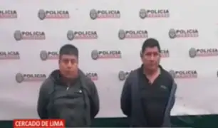 Cercado de Lima: detienen a requisitoriados delincuentes que robaban local comercial