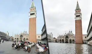 Venecia: el impactante antes y después tras las inundaciones por la marea alta