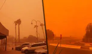 Extraño fenómeno: tormenta de polvo pinta de naranja una ciudad de Australia