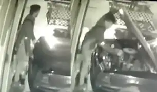 Carabayllo: ladrón roba batería de auto en cuestión de segundos