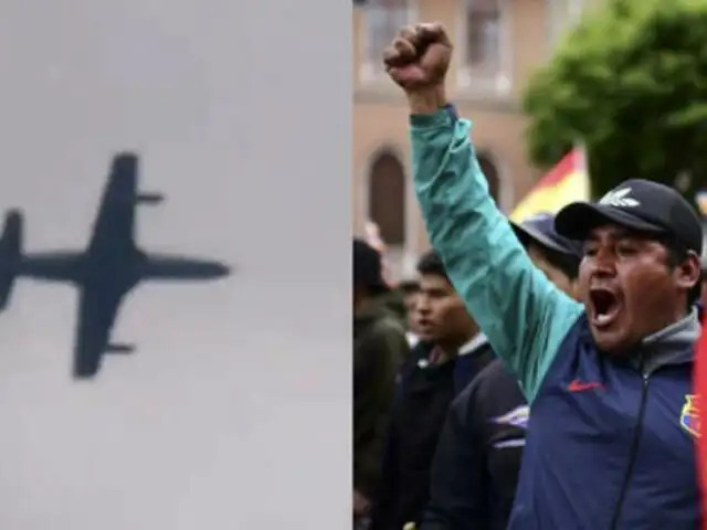 Bolivia: aviones militares sobrevuelan a baja altura la capital por protestas