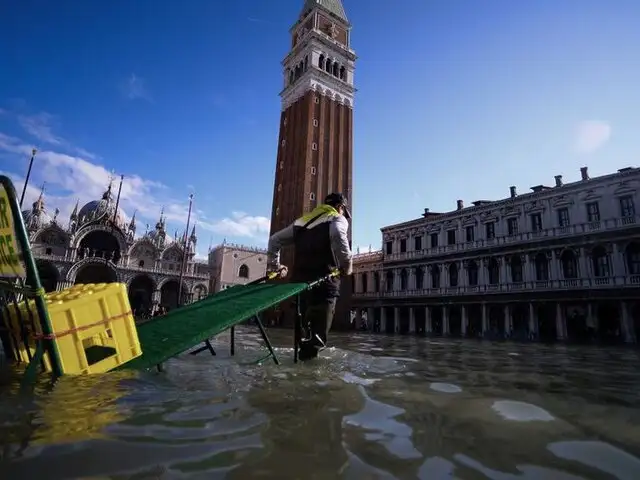 Venecia en estado de emergencia: más del 80% de la ciudad está inundada