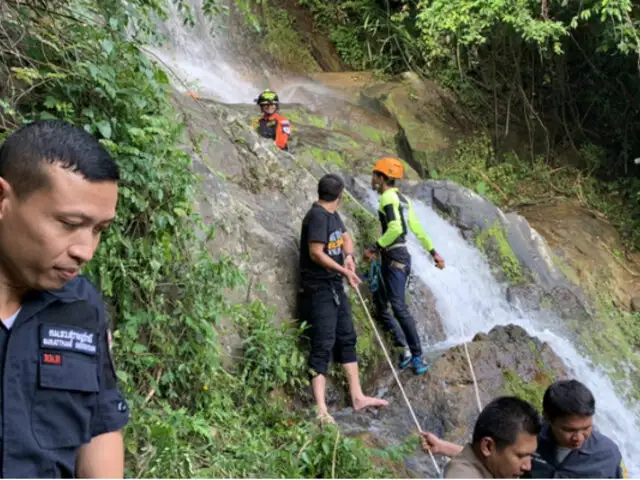 Turista francés muere al tomarse selfie desde cascada en Tailandia