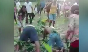 Vraem: pobladores castigan a tres ladrones con plantas de ortiga