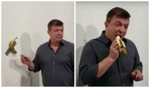 Increíble: plátano valorizado en US$150 mil fue comido por un hombre en feria de arte