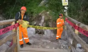 Cusco: colapsa puente de ingreso a Camino Inca a Machu Picchu por fuertes lluvias