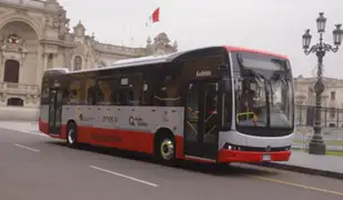 Municipalidad de Lima presenta primer bus eléctrico que será parte del Corredor Rojo