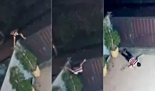 Delincuente cae de cara al intentar entrar a una casa para robar