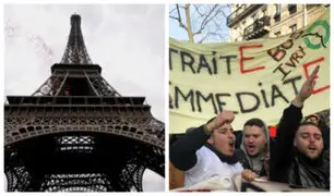 Día 13 de protestas: Torre Eiffel tuvo que ser cerrada por huelga en Francia