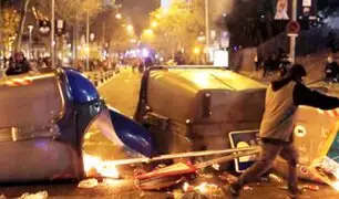 España: se registran protestas y disturbios en los alrededores del estadio de Barcelona FC