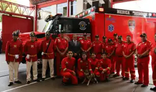 Miraflores: donan moderna unidad médica de rescate a compañía de bomberos N° 28