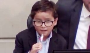 Colombia: niño pide en el senado legislar ante la emergencia climática