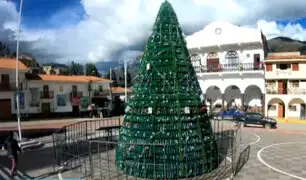 Huari: Instalan el primer árbol navideño ecológico