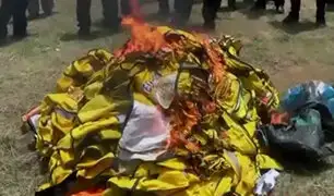 Puerto Maldonado: queman chalecos utilizados por falsos taxistas