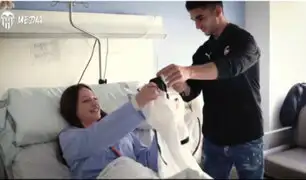 [VIDEO] Para sacarse el sombrero: emotivo gesto de los jugadores del Valencia para niños hospitalizados