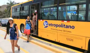 'Circuito de playas' del Metropolitano: servicio especial operará de lunes a domingo
