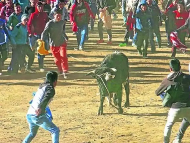 Huancavelica: joven es embestido por toro durante fiesta tradicional