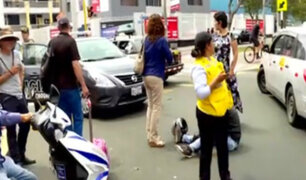 Taxista y motociclista protagonizaron accidente en Santa Beatriz