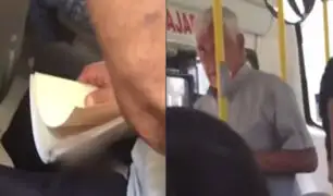Joven denuncia y graba a anciano que se masturbaba a su lado en bus de transporte público