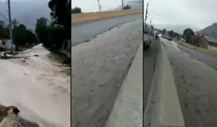 Chaclacayo: activación de quebrada Los Cóndores bloquea Carretera Central