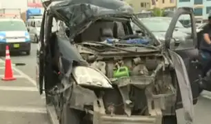Panamericana Sur: un segundo vehículo habría provocado aparatoso accidente de minivan
