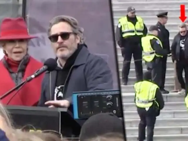 Joaquin Phoenix es arrestado en una protesta realizada en Washington