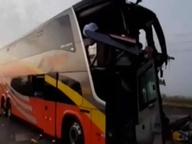 Huaura: un muerto y 20 heridos tras choque entre buses interprovinciales