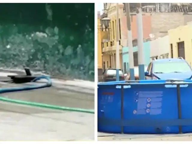 Callao: vecinos roban agua de medidores para llenar piscinas portátiles