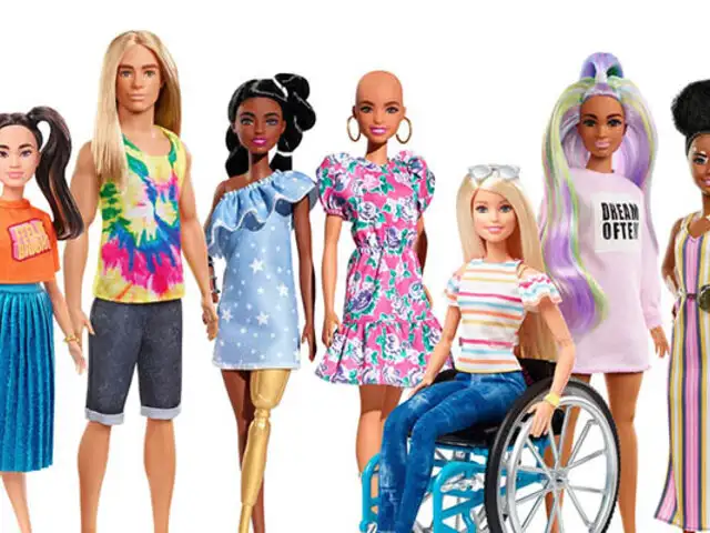 Colección diversa: lazan Barbie con vitiligo, prótesis, sin cabello y gordita