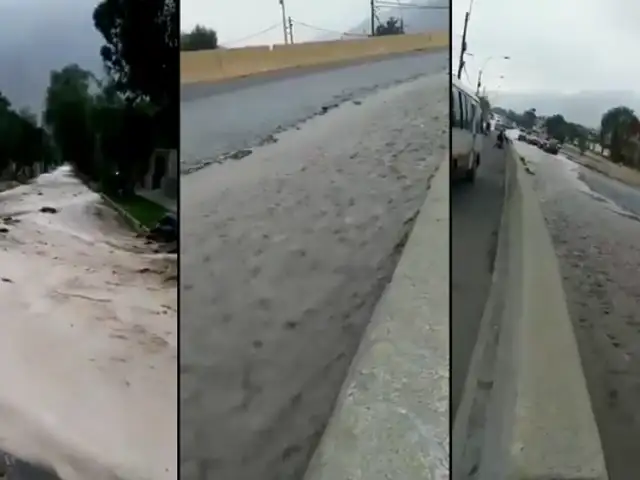 Chaclacayo: activación de quebrada Los Cóndores bloquea Carretera Central