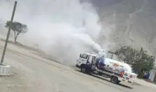 Alarma en Cieneguilla: descartan fuga de gas en camión cisterna