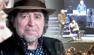 Joaquín Sabina se cae del escenario en concierto con Joan Manuel Serrat