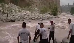 Huarochirí: maquinista quedó atrapado en islote de río por más de 18 horas