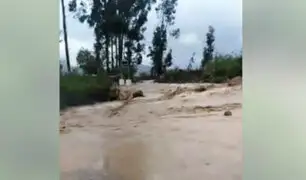 Ayacucho: río Lloqllahuare se desbordó y bloqueó carretera