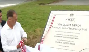 Alcalde Muñoz inaugura tramo de la Costa Verde: "Acá culmina Lima, ahora depende del Callao"