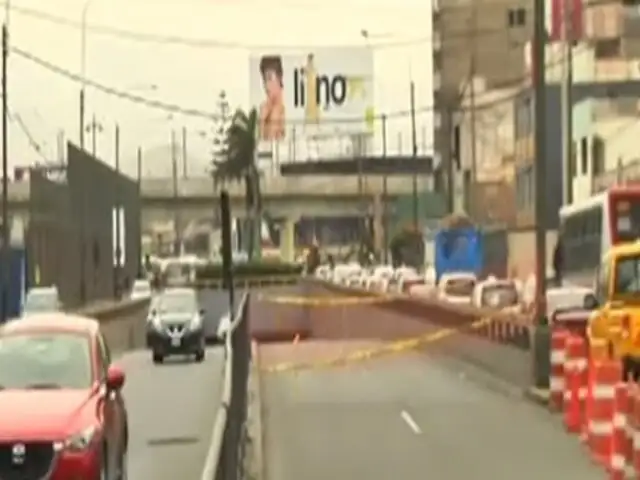 Óvalo Higuereta: túnel continúa cerrado tras choque de camión mezclador