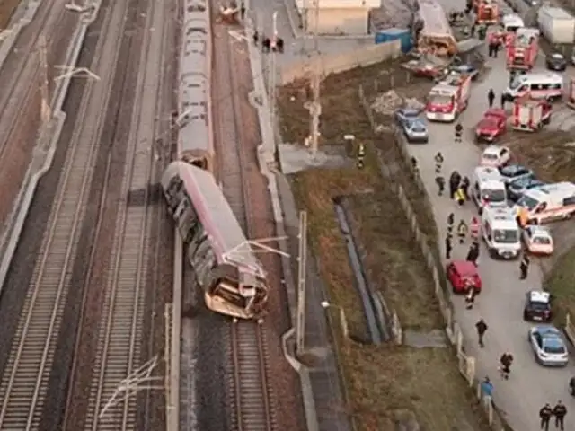 Italia: dos muertos y una treintena de heridos tras descarrilamiento de tren