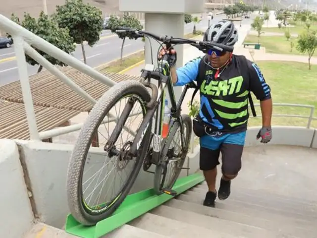 Magdalena instaló ‘biciRieles’ en puentes peatonales de la Costa Verde