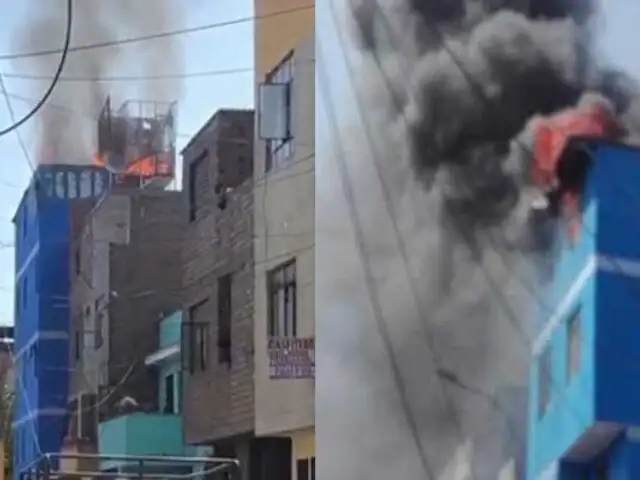 El Agustino: reportan incendio en el quinto piso de una vivienda