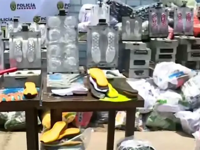 Intervienen fábrica de zapatillas ‘bamba’: valor de productos incautados asciende a S/7 millones